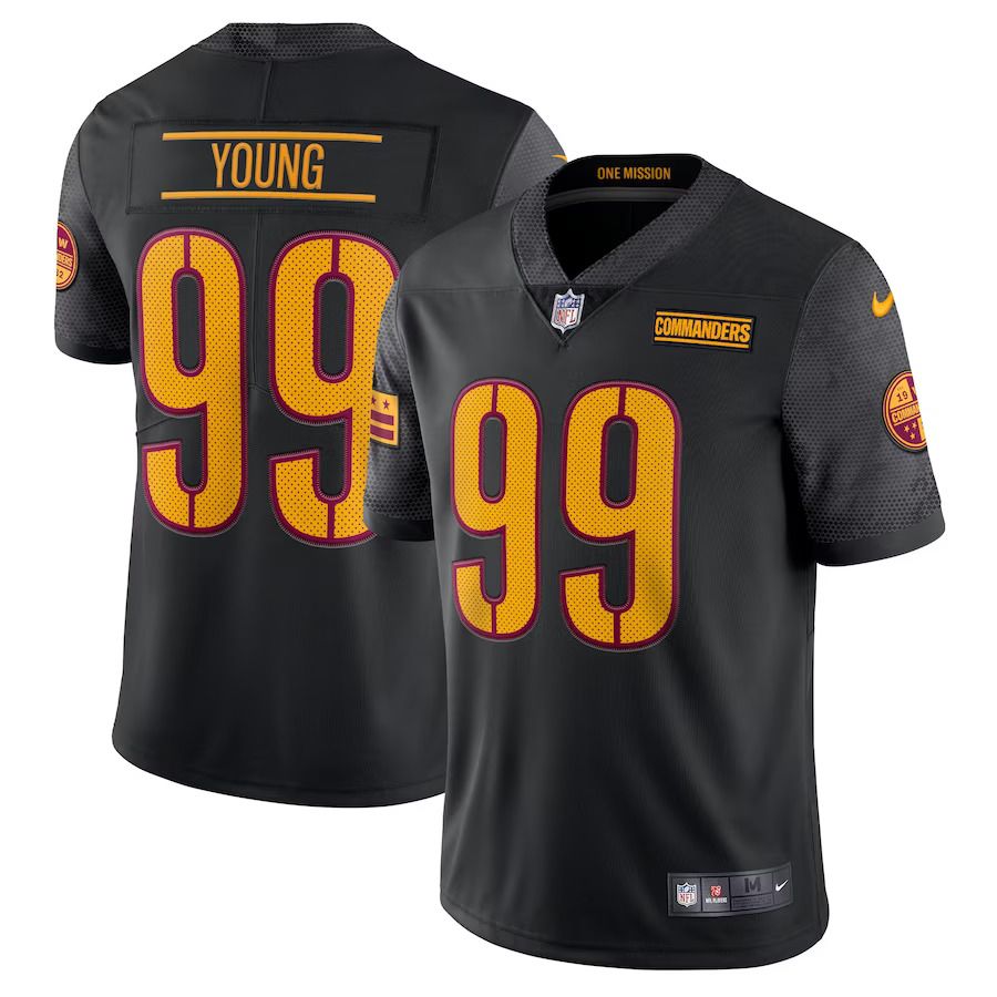 Men Washington Commanders #99 Chase Young Nike Black Alternate Vapor Limited NFL Jersey->washington commanders->NFL Jersey